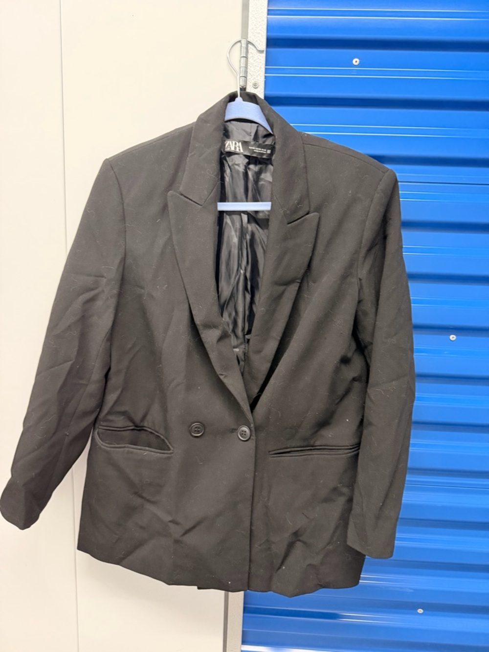 NWOT ZARA XS Black Tailored Double-Breasted Blazer - Women's Jacket